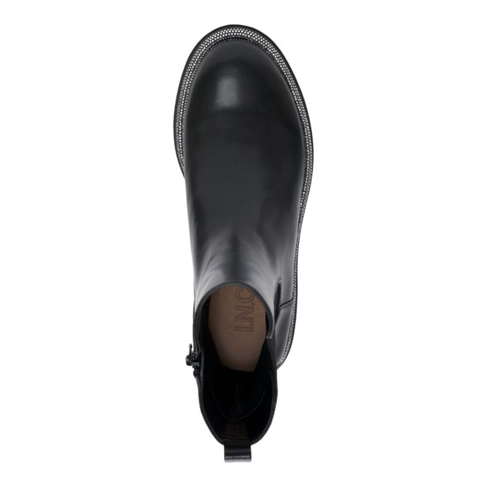 INC Womens Black Pull Tab Goring Brycin Round Toe Block Heel Booties 8.5 M - Picture 3 of 4